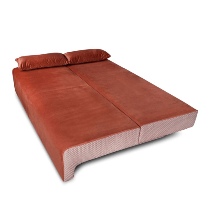 Canapea extensibilă cu spatiu depozitare Georgia Orange Pink - imagine 3