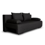 Canapea extensibilă cu spatiu depozitare Georgia Wave Black - imagine 2