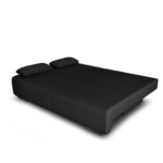 Canapea extensibilă cu spatiu depozitare Georgia Wave Black - imagine 3