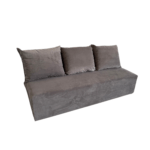 Canapea 3 locuri extensibila, fara brate, cu lada depozitare Ioana eco gri