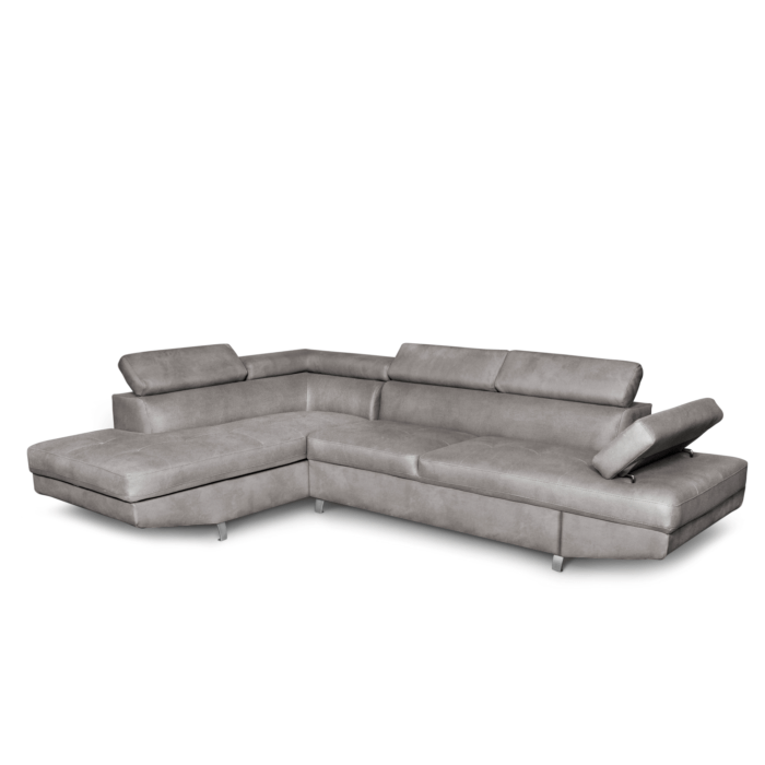 Colțar extensibil cu ladă de depozitare Rio Metal Grey Dreapta - imagine 2