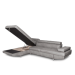 Colțar extensibil cu ladă de depozitare Rio Metal Grey Dreapta - imagine 3