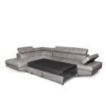 Colțar extensibil cu ladă de depozitare Rio Metal Grey Dreapta - imagine 4