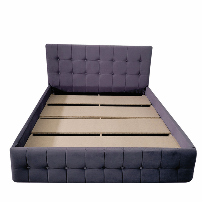 Pat tapitat Patrick catifea gri - imagine 2