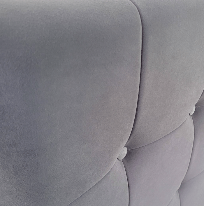 Pat tapitat Patrick catifea gri - imagine 3