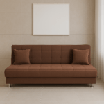 Canapea extensibila cu spatiu depozitare Alma catifea Maro