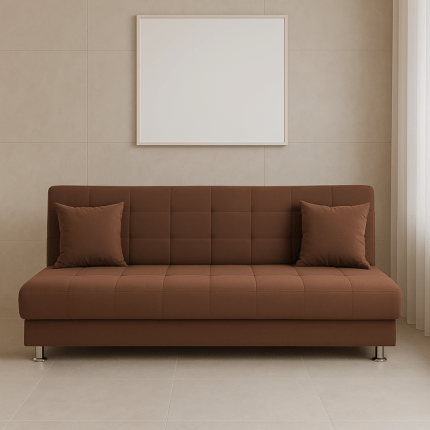 Canapea extensibila cu spatiu depozitare Alma catifea Maro