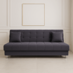 Canapea extensibila cu spatiu depozitare Alma catifea Gri inchis