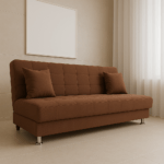 Canapea extensibila cu spatiu depozitare Alma catifea Maro - imagine 3