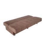 Canapea extensibila cu spatiu depozitare Alma catifea Maro - imagine 6