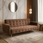 Canapea extensibilă Selena catifea Brown