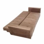 Canapea extensibilă Selena catifea Brown - imagine 6