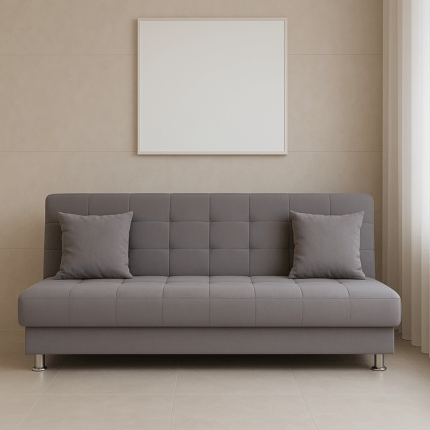 Canapea extensibila cu spatiu depozitare Alma catifea Gri deschis