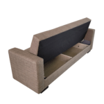 Canapea extensibila cu spatiu depozitare Agnes tesatura Maro Melange - imagine 6