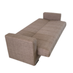 Canapea extensibila cu spatiu depozitare Agnes tesatura Maro Melange - imagine 5