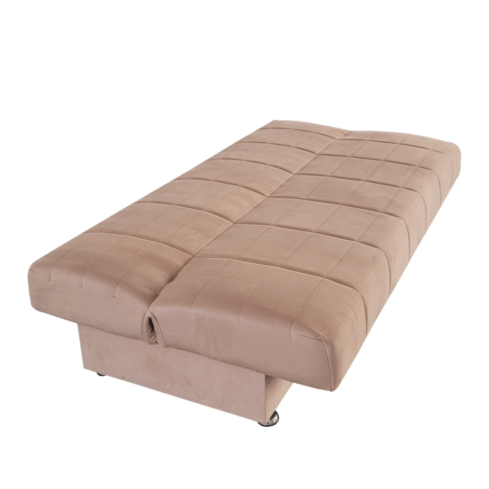 Canapea extensibila cu spatiu depozitare Alma catifea Bej - imagine 6