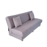 Canapea extensibila cu spatiu depozitare Alma catifea Gri deschis - imagine 5