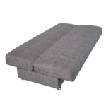 Canapea extensibila cu spatiu depozitare Alma tesatura Gri deschis Melange - imagine 7