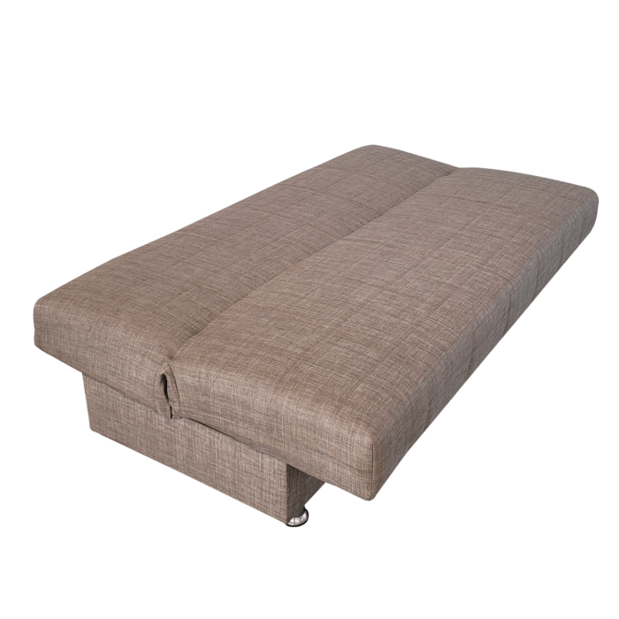 Canapea extensibila cu spatiu depozitare Alma tesatura Maro Melange - imagine 6