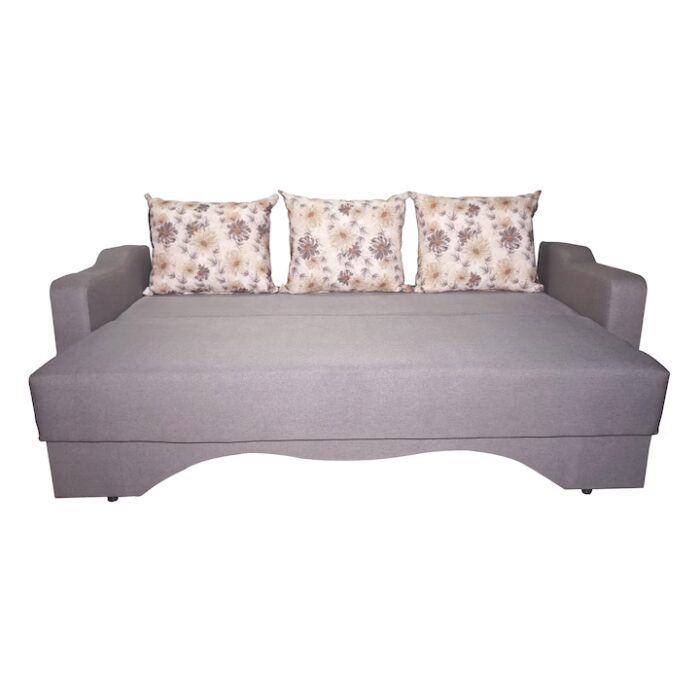 Canapea extensibilă cu spatiu depozitare Amias tesatura Gri Antracit - imagine 2