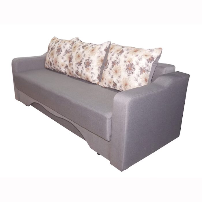 Canapea extensibilă cu spatiu depozitare Amias tesatura Gri Antracit - imagine 3