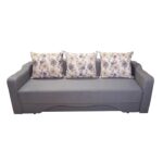 Canapea extensibilă cu spatiu depozitare Amias tesatura Gri Antracit